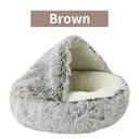 Round Plush Pet Bed with Cover Cozy 2-in-1 Nest for Small Dogs Round Plush Pet Bed with Cover Cozy 2-in-1 Nest for Small Dogs