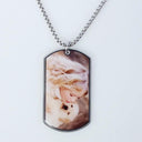 Personalized Stainless Steel Pet Photo Necklace and Keychain Personalized Stainless Steel Pet Photo Necklace and Keychain