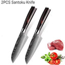 Professional Japanese Santoku Chef Knife with Laser Damascus Design Professional Japanese Santoku Chef Knife with Laser Damascus Design