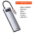 Baseus USB Type C HUB USB C to HDMI Compatible RJ45 SD Reader Baseus USB Type C HUB USB C to HDMI Compatible RJ45 SD Reader