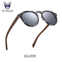 Walnut Wood Round Sunglasses for Men and Women Red Lenses Walnut Wood Round Sunglasses for Men and Women Red Lenses