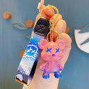 Crystal Bow Tie Bear Keychain Charm Pendant Cute Accessory Crystal Bow Tie Bear Keychain Charm Pendant Cute Accessory