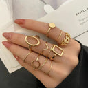 Edgy Geometric Rings Punk Hip Hop Jewelry Collection Edgy Geometric Rings Punk Hip Hop Jewelry Collection