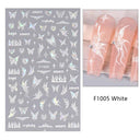 Butterfly and Fruit Nail Sticker Set with 5D Floral Designs Butterfly and Fruit Nail Sticker Set with 5D Floral Designs