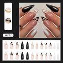 Purple Floral Ballerina Nail Tips 24pcs False Nails Box Purple Floral Ballerina Nail Tips 24pcs False Nails Box