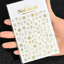 Celestial Gold Nail Art Sticker Set - Sun Moon Star Designs Celestial Gold Nail Art Sticker Set - Sun Moon Star Designs
