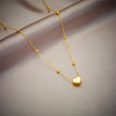 XIYANIKE 316L Stainless Steel Gold Color Love Heart Necklace XIYANIKE 316L Stainless Steel Gold Color Love Heart Necklace