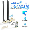 Intel AX210 Tri Band WiFi Adapter Bluetooth Enabled Intel AX210 Tri Band WiFi Adapter Bluetooth Enabled