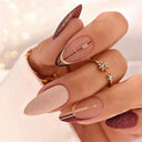 24 Pcs Square Head Coffin Pink Matte French Fake Nails Set 24 Pcs Square Head Coffin Pink Matte French Fake Nails Set