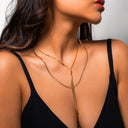 Kpop Adjustable Flat Snake Long Chain Necklace Women Gift Kpop Adjustable Flat Snake Long Chain Necklace Women Gift