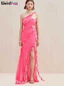 Flirty Ribbon Ruffles Bodycon Dress Summer Chic Statement Flirty Ribbon Ruffles Bodycon Dress Summer Chic Statement