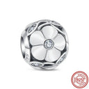 Crown Flowers Heart Silver Bead Charm Pandora Accessory Crown Flowers Heart Silver Bead Charm Pandora Accessory