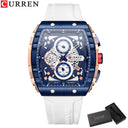 CURREN Large Dial Casual Quartz Rectangular Sports Watch CURREN Large Dial Casual Quartz Rectangular Sports Watch