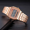 LED Steel Band Wristwatch Stylish Alarm Stopwatch Timepiece LED Steel Band Wristwatch Stylish Alarm Stopwatch Timepiece