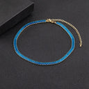 Nidin Classic Colorful Tennis Necklace Men and Women Jewelry Nidin Classic Colorful Tennis Necklace Men and Women Jewelry