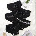 Cotton Cat Print Panties Set for Daily Comfort and Style Cotton Cat Print Panties Set for Daily Comfort and Style