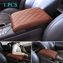 Premium Wave Embroidered Memory Foam Armrest Mat For Cars Premium Wave Embroidered Memory Foam Armrest Mat For Cars