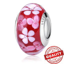 Colorful Heart Murano Glass Charm Sterling Silver Pandora Colorful Heart Murano Glass Charm Sterling Silver Pandora