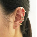 Silver Leaf Ear Cuff Clip Earrings Unisex Stylish Jewelry Silver Leaf Ear Cuff Clip Earrings Unisex Stylish Jewelry