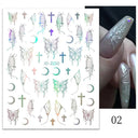 Butterfly and Fruit Nail Sticker Set with 5D Floral Designs Butterfly and Fruit Nail Sticker Set with 5D Floral Designs