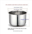 Pressure Cooker Inner Pot Versatile 304 Stainless Steel Non Stick Rice Liner 2L to 6L Pressure Cooker Inner Pot Versatile 304 Stainless Steel Non Stick Rice Liner 2L to 6L