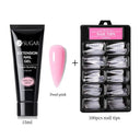 Glowing White Gel Nail Extension Kit for Beautiful Nails Glowing White Gel Nail Extension Kit for Beautiful Nails