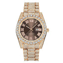 Golden Diamond Mens Quartz Watch Luxury Hip Hop Timepiece Golden Diamond Mens Quartz Watch Luxury Hip Hop Timepiece