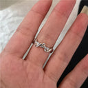 Red Crystal Heart Rings With Spider Motif Gothic Jewelry Red Crystal Heart Rings With Spider Motif Gothic Jewelry