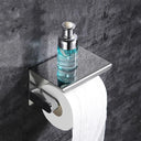 Aluminum Toilet Paper Holder With Shelf And Organizer Aluminum Toilet Paper Holder With Shelf And Organizer