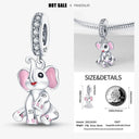 925 Silver Charm Bracelet with Zircon Pendant Beads DIY Jewelry 925 Silver Charm Bracelet with Zircon Pendant Beads DIY Jewelry