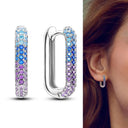 Zircon Heart Shaped Silver Earrings Elegant Gift for Women Zircon Heart Shaped Silver Earrings Elegant Gift for Women