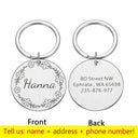 Personalized Engraved Pet ID Tags for Dogs Cats Reflective Personalized Engraved Pet ID Tags for Dogs Cats Reflective