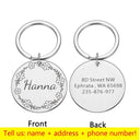 Personalized Engraved Pet ID Tags for Dogs Cats Reflective Personalized Engraved Pet ID Tags for Dogs Cats Reflective