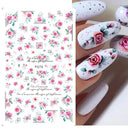 Butterfly and Fruit Nail Sticker Set with 5D Floral Designs Butterfly and Fruit Nail Sticker Set with 5D Floral Designs