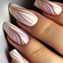 24Ps Set Square Head Coffin Pink Matte French Fake Nails 24Ps Set Square Head Coffin Pink Matte French Fake Nails