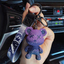 Crystal Bow Tie Bear Keychain Charm Pendant Cute Accessory Crystal Bow Tie Bear Keychain Charm Pendant Cute Accessory
