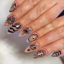 24pcs Light Green Stripe Gradient Fake Nails Full Cover Set 24pcs Light Green Stripe Gradient Fake Nails Full Cover Set