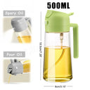 1-2PCS 2in1 Olive Oil Dispenser Bottle 500ml Cooking Tool 1-2PCS 2in1 Olive Oil Dispenser Bottle 500ml Cooking Tool