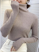 Cozy Chic Slim Fit Turtleneck Sweater for Fall Fashion Cozy Chic Slim Fit Turtleneck Sweater for Fall Fashion