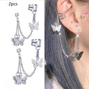 Silver Leaf Ear Cuff Clip Earrings Stylish Unisex Jewelry Silver Leaf Ear Cuff Clip Earrings Stylish Unisex Jewelry