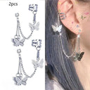 Silver Leaf Ear Cuff Clip Earrings Unisex Stylish Jewelry Silver Leaf Ear Cuff Clip Earrings Unisex Stylish Jewelry