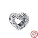 Crown Flowers Heart Silver Bead Charm Pandora Accessory Crown Flowers Heart Silver Bead Charm Pandora Accessory