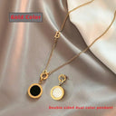 Stylish Stainless Steel Roman Digital Pendant Necklace Stylish Stainless Steel Roman Digital Pendant Necklace