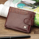 Slim Leather Hipster Wallet: Stylish Billfold with Compartments Slim Leather Hipster Wallet: Stylish Billfold with Compartments