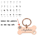 Engraved Pet ID Keychain for Cats & Dogs Personalized Bone Engraved Pet ID Keychain for Cats & Dogs Personalized Bone