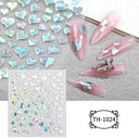 Marble Blue Nail Art Stickers Golden Wave Line Kit Set Marble Blue Nail Art Stickers Golden Wave Line Kit Set