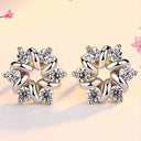 Starlight Elegance Silver Star Stud Earrings Dazzling Zircon Design Starlight Elegance Silver Star Stud Earrings Dazzling Zircon Design