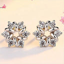 Starlight Elegance Sterling Silver Star Stud Earrings Zircon Starlight Elegance Sterling Silver Star Stud Earrings Zircon
