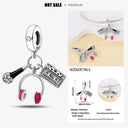 925 Silver Charm Bracelet with Zircon Pendant Beads DIY Jewelry 925 Silver Charm Bracelet with Zircon Pendant Beads DIY Jewelry