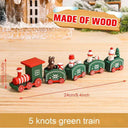 Charming Wooden And Plastic Christmas Train Ornament Charming Wooden And Plastic Christmas Train Ornament